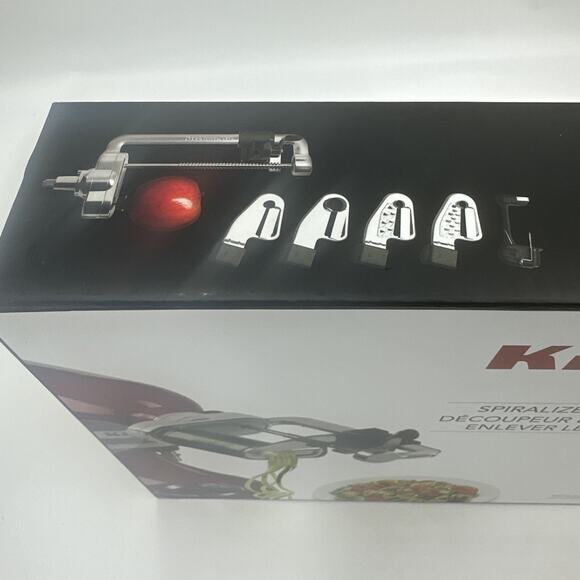 KitchenAid Fruit and Vegetable Spiralizer Attachment Polished Aluminum KSM1APC - Picture 3 of 5